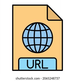 Vector URL Filled Outline Icon Design
