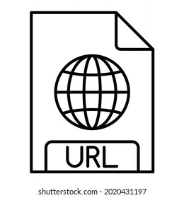 Vector URL Outline Icon Design
