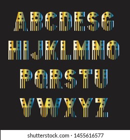 Vector usa alphabet design for all designer
