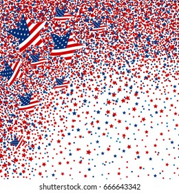 Vector USA background of star and circle for 4 july independence day or other celebration