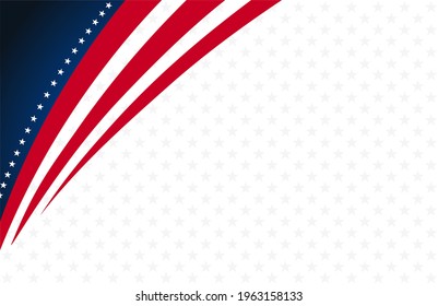 Vector of USA banner background with elements of the American Flag