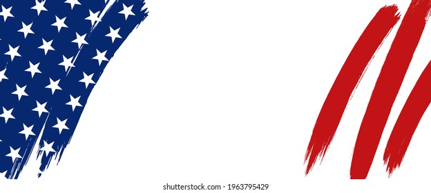 Vector of USA banner background with elements of the American Flag