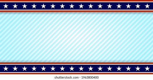Vector of USA banner background with elements of the American Flag