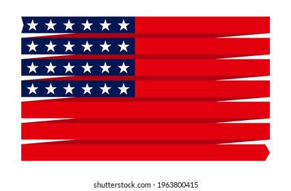 Vector of USA banner background with elements of the American Flag