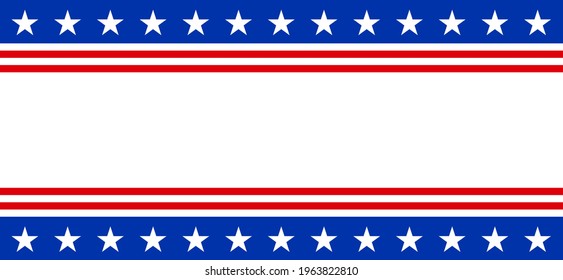 Vector of USA banner background with elements of the American Flag