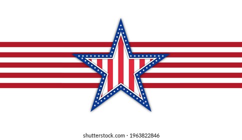 Vector of USA banner background with elements of the American Flag