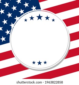 Vector of USA banner background with elements of the American Flag