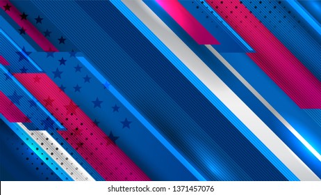 Vector of USA Color backgrounds concept for independence, veterans, labor, memorial day and events