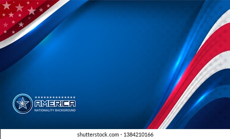 Vector of USA Color backgrounds concept for independence, veterans, labor, memorial day and events