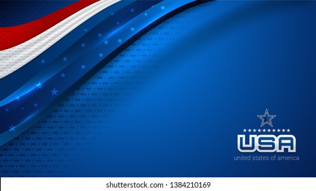 Vector of USA Color backgrounds concept for independence, veterans, labor, memorial day and events