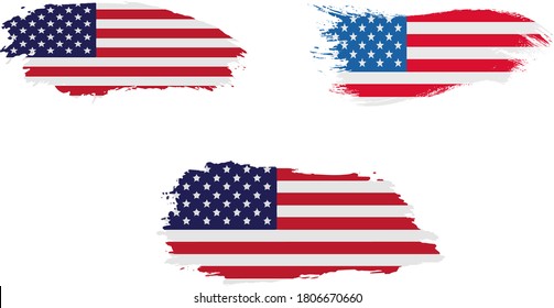 Vector of the Usa Flag - 3 Version