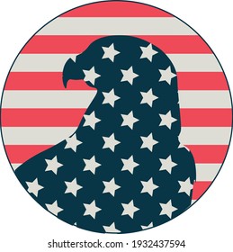 Vector of the USA flag and eagle