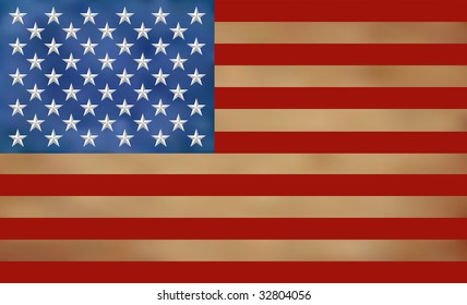 Vector USA Flag -  Grunge Style