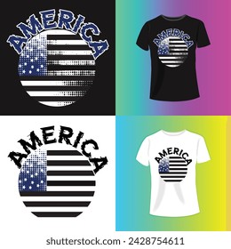 Vector USA Flag T-Shirt Vector, Patriotic T-Shirts design