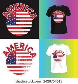 Vector USA Flag T-Shirt Vector, Patriotic T-Shirts design