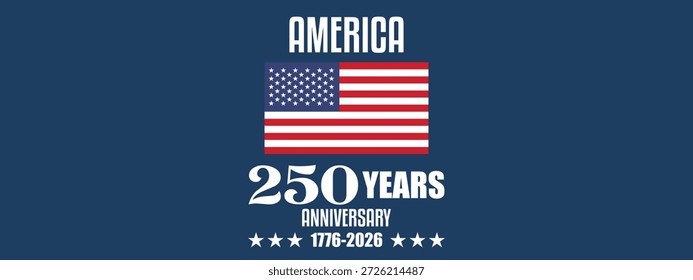 Vector USA Día de la Independencia 250 Aniversario Web Anuncio