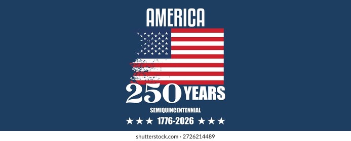 Vector USA Día de la Independencia 250 Aniversario Web Anuncio