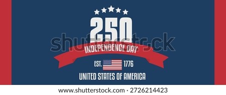 Vector USA Independence Day 250th Anniversary Web Banner