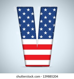 Vector - USA Independence Day Alphabet Letters