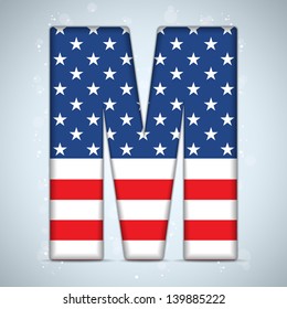 Vector - USA Independence Day Alphabet Letters