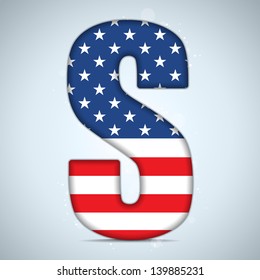 Vector - USA Independence Day Alphabet Letters