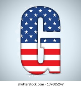 Vector - USA Independence Day Alphabet Letters