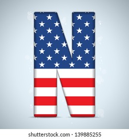 Vector - USA Independence Day Alphabet Letters