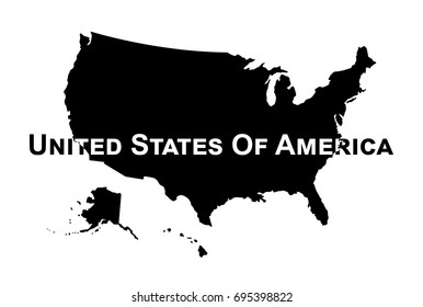 Vector Usa Map Silhouette Stock Vector Royalty Free Shutterstock