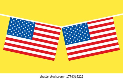 Vector USA national flag. Suitable for banner backgrounds.