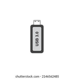 Vector USB 3.0 3D Icon Storage