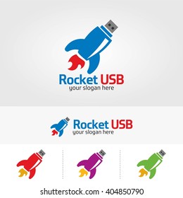 vector Usb flash drive. Colorful vector icon logo. Simple color modern illustration. 