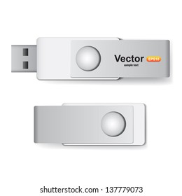 Vector USB flash drive for corporate identity