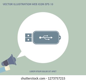 Vector usb flash drive icon