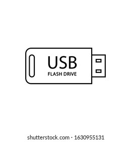 Vector USB Flash Drive icon on white background
