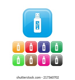 Vector usb flash drive icon 