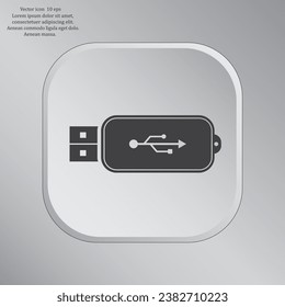 Icono de unidad flash Vector usb