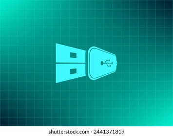 Icono de unidad flash USB vectorial