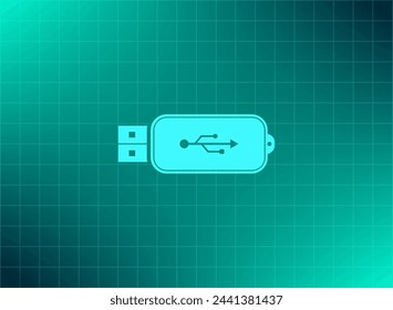 Icono de unidad flash USB vectorial