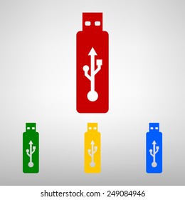 Vector usb flash drive icon