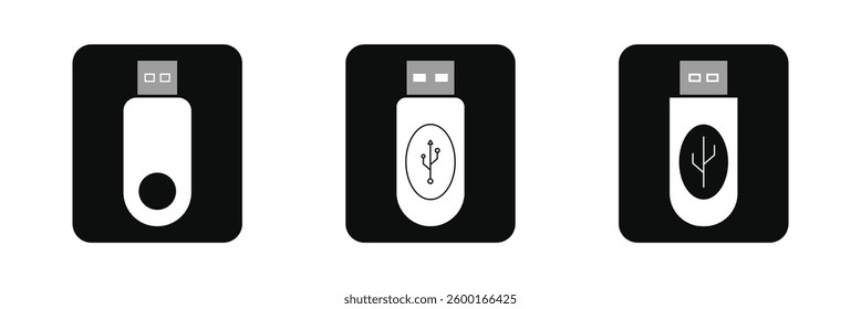Vector usb flash drive vector icon.