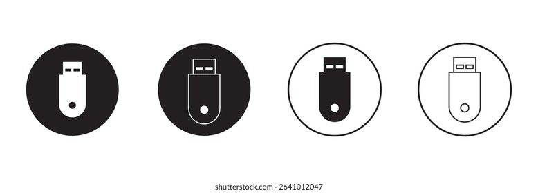 Vector usb flash drive vector icon. Usb icon set illustration. eps10