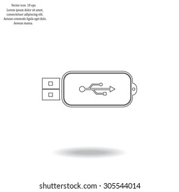Vector usb flash drive icon
