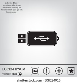 Vector usb flash drive icon