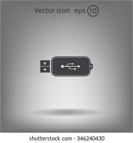 Vector usb flash drive icon