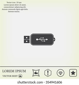 Vector usb flash drive icon