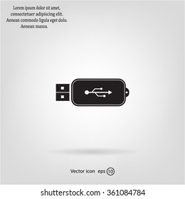 Vector usb flash drive icon