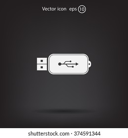 Vector usb flash drive icon