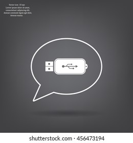 Vector usb flash drive icon