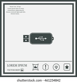 Vector usb flash drive icon