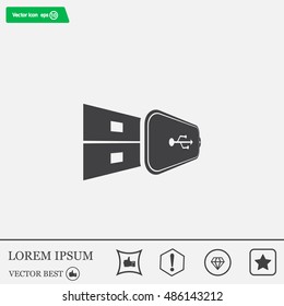 Vector usb flash drive icon